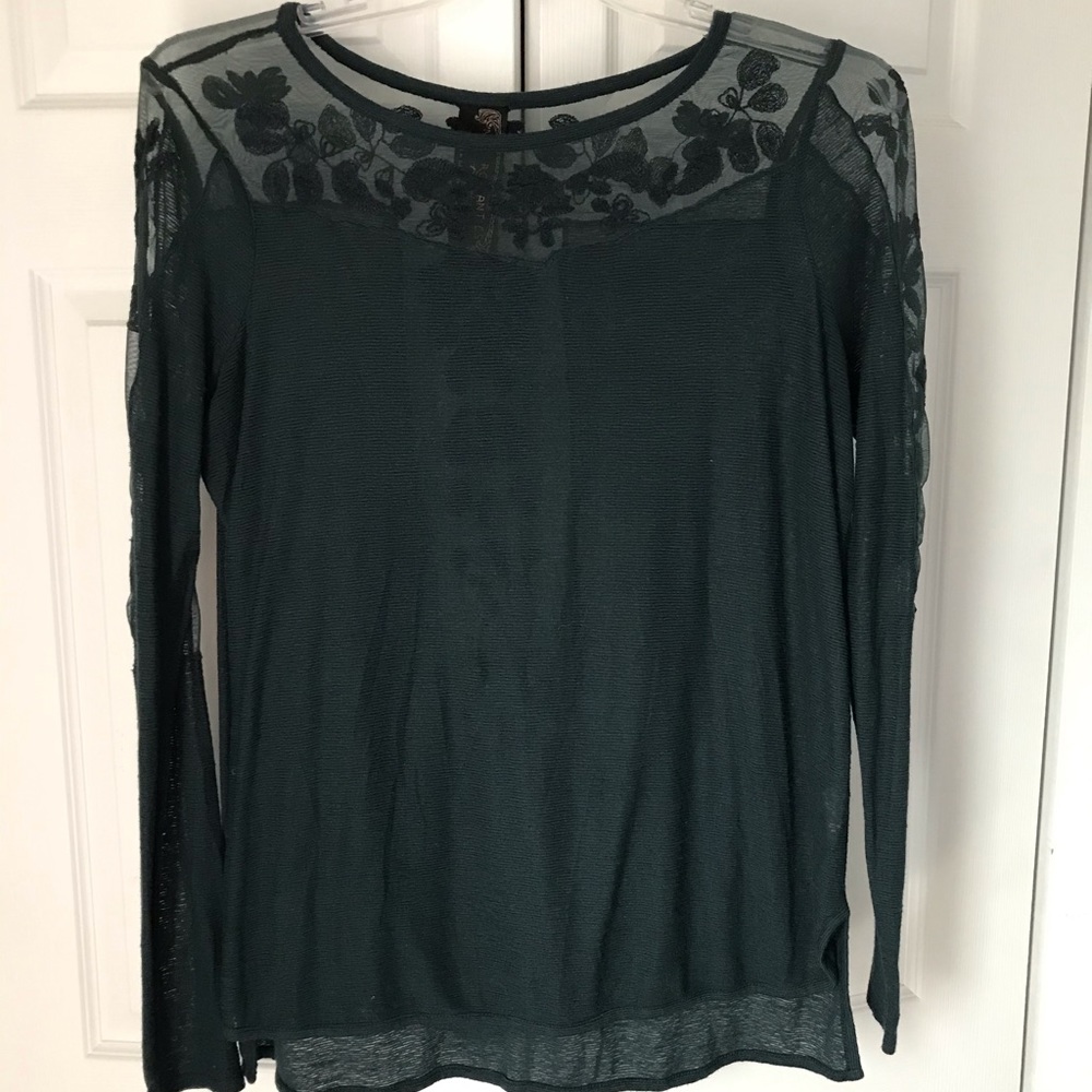 Free People Lace Cutout Top